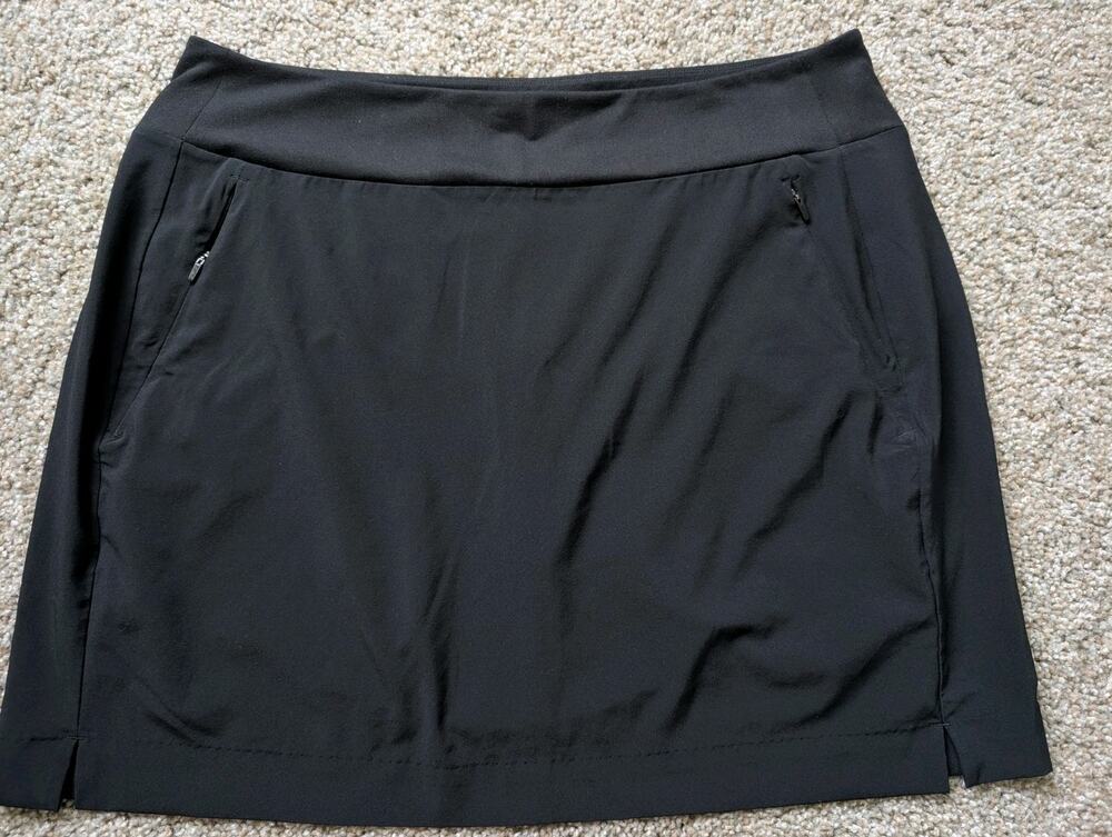 ATHLETA Skirt 12 SOHO Skort High Rise Tennis Golf Performance Pull On Black